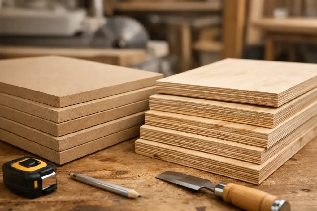 MDF ou compensado para obra e marcenaria