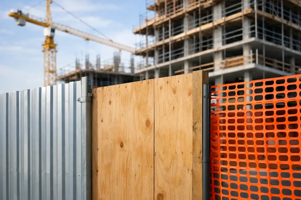 Materiais para tapume de obra bem escolhidos